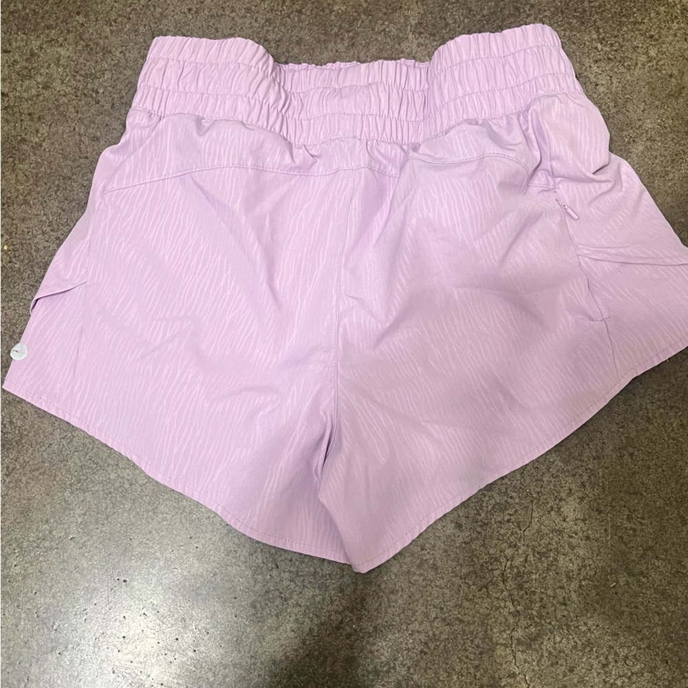 purple athletic shorts
